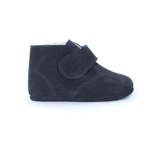 Childrenchic® My-First Navy Suede Baby Pram Velcro Booties