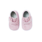 My-First Pink Suede Baby Pram Velcro Booties