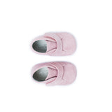My-First Pink Suede Baby Pram Velcro Booties