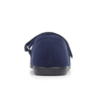 Girls' Childrenchic® canvas Mary Janes in navy blue