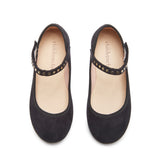 Girls' Childrenchic® Black Suede Mary Janes with Studs