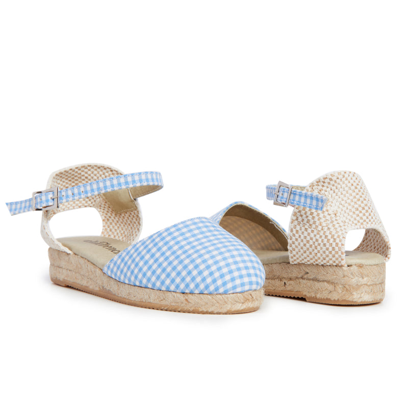 Canvas Espadrille in Blue Gingham