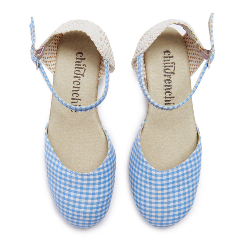 Canvas Espadrille in Blue Gingham