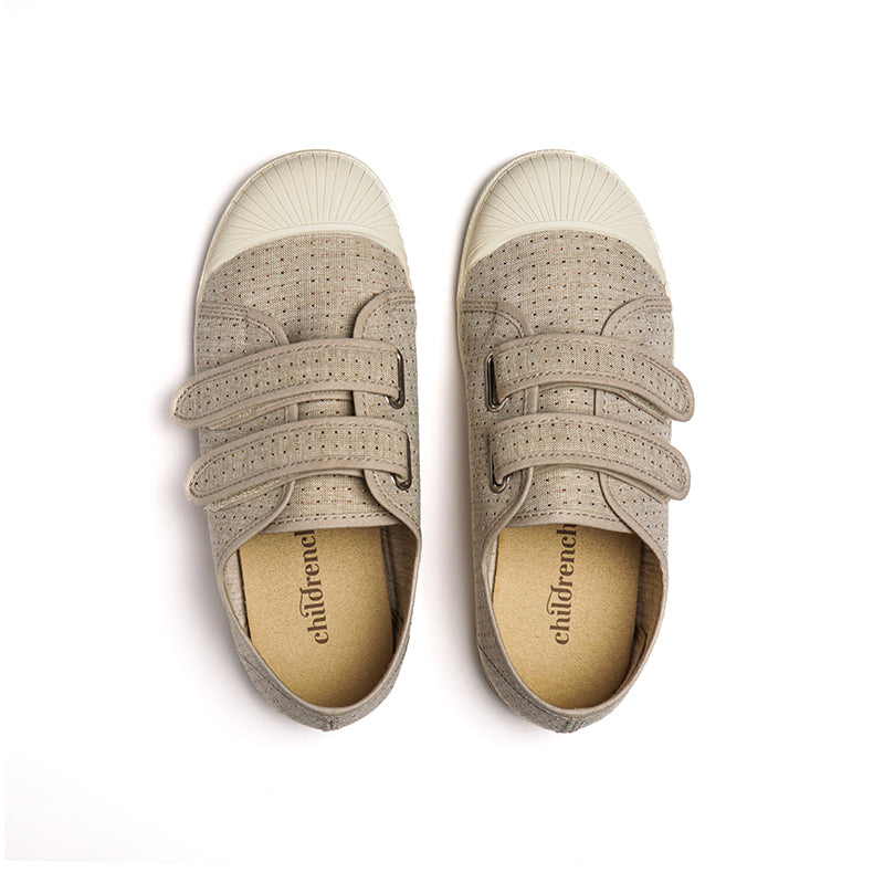 Shimmer Dots Double Sneaker in Taupe