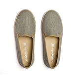 Linen Yute Slip-on Sneakers in Light Grey