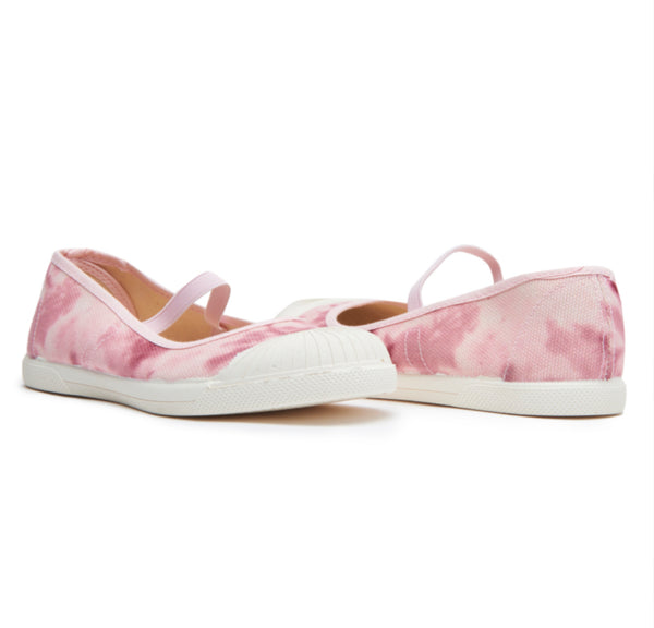 Amazon - Canvas Elastic Mary Jane Sneakers in Tie-Dye Pink