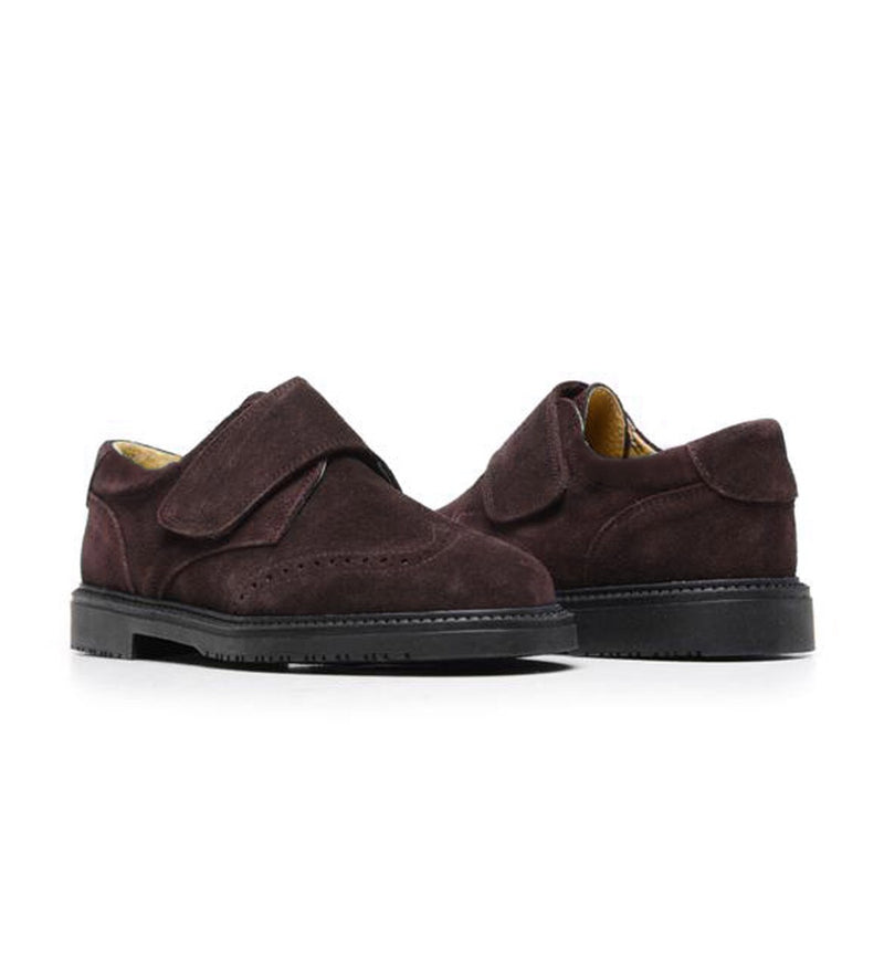 Suede Brogue Loafers in Brown